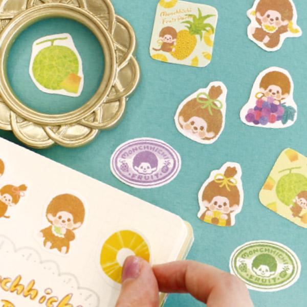 [MELON] "Monchhichi Fruit Parlor" Sticker Flakes - Image 3